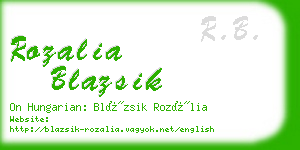 rozalia blazsik business card